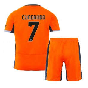 Maillot de foot Inter Milan Juan Cuadrado #7 Troisième enfant 2023-24 Manches Courte (+ pantalon court)